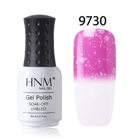 HNM 8ml  Nail Polish Snowy Temperature Color Change Nail Gelpolish UV Gel Polish Hybrid Lacquer Varnish GelPolish Stamping Glue