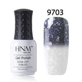 HNM 8ml  Nail Polish Snowy Temperature Color Change Nail Gelpolish UV Gel Polish Hybrid Lacquer Varnish GelPolish Stamping Glue