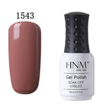 HNM 8ml UV Gel Nail Polish LED Lamp Gel Lacquer 58 Color Gel Polish Pure Colors Semi Permanent Gel Varnish Nail Primer Base Top