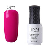 HNM 8ml UV Gel Nail Polish LED Lamp Gel Lacquer 58 Color Gel Polish Pure Colors Semi Permanent Gel Varnish Nail Primer Base Top