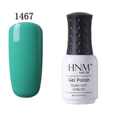 HNM 8ml UV Gel Nail Polish LED Lamp Gel Lacquer 58 Color Gel Polish Pure Colors Semi Permanent Gel Varnish Nail Primer Base Top