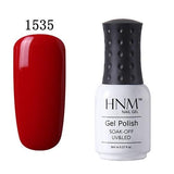 HNM 8ml UV Gel Nail Polish LED Lamp Gel Lacquer 58 Color Gel Polish Pure Colors Semi Permanent Gel Varnish Nail Primer Base Top