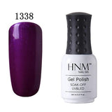 HNM 8ml UV Gel Nail Polish LED Lamp Gel Lacquer 58 Color Gel Polish Pure Colors Semi Permanent Gel Varnish Nail Primer Base Top