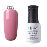 HNM 8ml UV Gel Nail Polish LED Lamp Gel Lacquer 58 Color Gel Polish Pure Colors Semi Permanent Gel Varnish Nail Primer Base Top