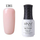 HNM 8ml UV Gel Nail Polish LED Lamp Gel Lacquer 58 Color Gel Polish Pure Colors Semi Permanent Gel Varnish Nail Primer Base Top