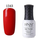 HNM 8ml UV Gel Nail Polish LED Lamp Gel Lacquer 58 Color Gel Polish Pure Colors Semi Permanent Gel Varnish Nail Primer Base Top