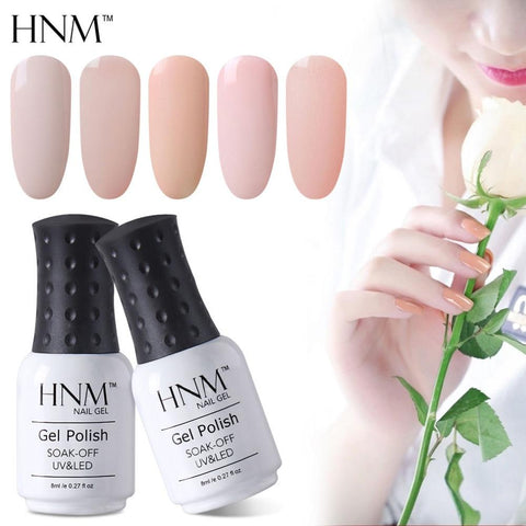 HNM Light Color 8ml Gel Nail Polish UV LED Nail Gel Varnish Nail Art Gellak Soak Off Semi Perment Nail Polish Gellak Paint Glue