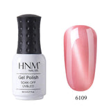 HNM Lucky Lacquer Enamel Jade Cat Eye UV Gel Nail Polish 8ml Cat Eye LED Lamp Gel Nail Polish Semi Permanent Soak Off Gelpolish