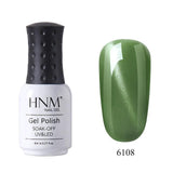 HNM Lucky Lacquer Enamel Jade Cat Eye UV Gel Nail Polish 8ml Cat Eye LED Lamp Gel Nail Polish Semi Permanent Soak Off Gelpolish