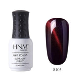 HNM Lucky Lacquer Enamel Jade Cat Eye UV Gel Nail Polish 8ml Cat Eye LED Lamp Gel Nail Polish Semi Permanent Soak Off Gelpolish