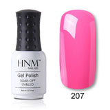 HNM New Nude Light Color 8ML UV Gel Nail Polish Top Base Semi Permanent Hybrid Varnish Stamping Enamel Painting Gellak