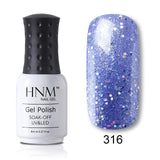 HNM New Nude Light Color 8ML UV Gel Nail Polish Top Base Semi Permanent Hybrid Varnish Stamping Enamel Painting Gellak