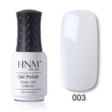 HNM New Nude Light Color 8ML UV Gel Nail Polish Top Base Semi Permanent Hybrid Varnish Stamping Enamel Painting Gellak