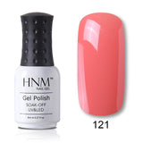 HNM New Nude Light Color 8ML UV Gel Nail Polish Top Base Semi Permanent Hybrid Varnish Stamping Enamel Painting Gellak