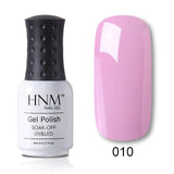 HNM New Nude Light Color 8ML UV Gel Nail Polish Top Base Semi Permanent Hybrid Varnish Stamping Enamel Painting Gellak