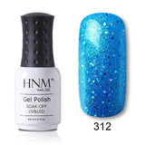HNM New Nude Light Color 8ML UV Gel Nail Polish Top Base Semi Permanent Hybrid Varnish Stamping Enamel Painting Gellak