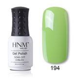 HNM New Nude Light Color 8ML UV Gel Nail Polish Top Base Semi Permanent Hybrid Varnish Stamping Enamel Painting Gellak