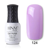 HNM New Nude Light Color 8ML UV Gel Nail Polish Top Base Semi Permanent Hybrid Varnish Stamping Enamel Painting Gellak