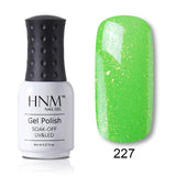HNM New Nude Light Color 8ML UV Gel Nail Polish Top Base Semi Permanent Hybrid Varnish Stamping Enamel Painting Gellak