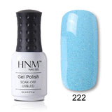 HNM New Nude Light Color 8ML UV Gel Nail Polish Top Base Semi Permanent Hybrid Varnish Stamping Enamel Painting Gellak