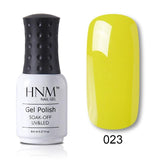 HNM New Nude Light Color 8ML UV Gel Nail Polish Top Base Semi Permanent Hybrid Varnish Stamping Enamel Painting Gellak