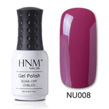 HNM Nude 12 Colors Semi Permanent Hybrid Varnish UV Gel Nail Polish Soak Off 8ML Stamping Enamel Painting Gellak LED Lamp Gel