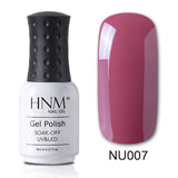 HNM Nude 12 Colors Semi Permanent Hybrid Varnish UV Gel Nail Polish Soak Off 8ML Stamping Enamel Painting Gellak LED Lamp Gel