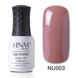 HNM Nude 12 Colors Semi Permanent Hybrid Varnish UV Gel Nail Polish Soak Off 8ML Stamping Enamel Painting Gellak LED Lamp Gel