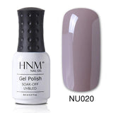 HNM Nude 12 Colors Semi Permanent Hybrid Varnish UV Gel Nail Polish Soak Off 8ML Stamping Enamel Painting Gellak LED Lamp Gel