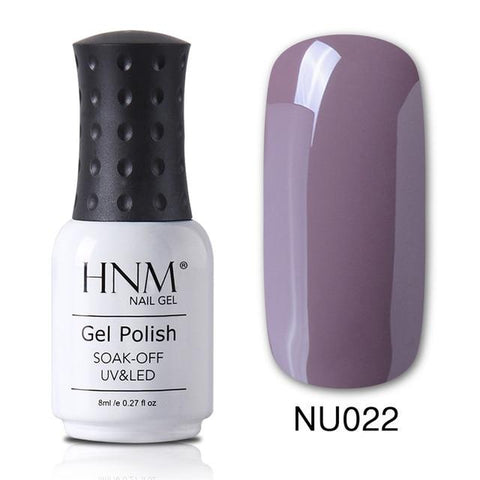 HNM Nude 12 Colors Semi Permanent Hybrid Varnish UV Gel Nail Polish Soak Off 8ML Stamping Enamel Painting Gellak LED Lamp Gel