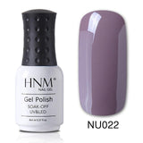 HNM Nude 12 Colors Semi Permanent Hybrid Varnish UV Gel Nail Polish Soak Off 8ML Stamping Enamel Painting Gellak LED Lamp Gel
