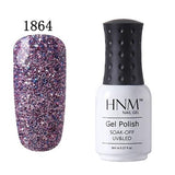 HNM Pure Color 8ML Nail Polish Soak Off UV Stamping Paint Gellak Nail Polish LED Lamp Gelpolish Lucky Lacquer Hybrid Varnish Ink