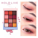 HOLD LIVE 12 Full Colors Matte Eye Shadow Palette Pigment Glitter Eyeshadow Palettes Nude Shadows Cosmetics Korean Makeup Eyes