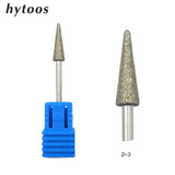HYTOOS 11 Type Diamond Nail Drill Bit 3/32" Rotary Burr Milling Cutter Bits For Manicure Electric Drill Accessories Nail Tools