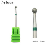 HYTOOS 11 Type Diamond Nail Drill Bit 3/32" Rotary Burr Milling Cutter Bits For Manicure Electric Drill Accessories Nail Tools
