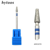 HYTOOS 11 Type Diamond Nail Drill Bit 3/32" Rotary Burr Milling Cutter Bits For Manicure Electric Drill Accessories Nail Tools
