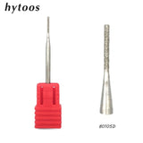 HYTOOS 11 Type Diamond Nail Drill Bit 3/32" Rotary Burr Milling Cutter Bits For Manicure Electric Drill Accessories Nail Tools