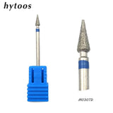 HYTOOS 11 Type Diamond Nail Drill Bit 3/32" Rotary Burr Milling Cutter Bits For Manicure Electric Drill Accessories Nail Tools