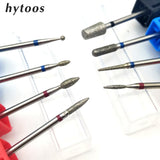 HYTOOS 29 Types Diamond Nail Drill Bit 3/32" Rotary Manicure Cutters Bits For Cuticle Electric Drill Accessories Milling Machine