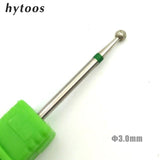 HYTOOS 6 Size Ball Diamond Nail Drill Bit Rotary Burr Cuticle Clean Electric Bits For Manicure Drill Accessories Nail Mills