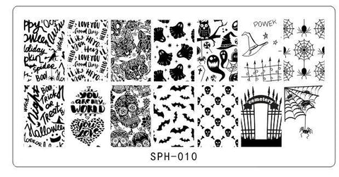 Halloween Christmas Nail Stamping Plates Nail Stamp Polish Image Nail Art Image 6.2*12.5 Konad Stamp Stamping Manicure Template