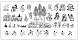 Halloween Christmas Nail Stamping Plates Nail Stamp Polish Image Nail Art Image 6.2*12.5 Konad Stamp Stamping Manicure Template