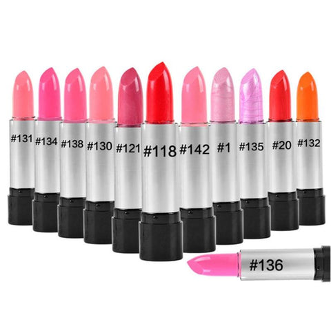 Heng Fang Smooth Moisturizer Rouge Lipstick Long Lasting 12 Colors Lip Batom Beauty Pink Red Nudes Glitter Lip Stick Makeup Lips