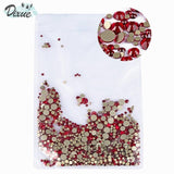 High Brightness Mixed Size 1000 / Pack Crystal Transparent AB Non-Thermal Modification Flat Bottom Diamond Nail 3D Nail Art 350