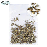 High Brightness Mixed Size 1000 / Pack Crystal Transparent AB Non-Thermal Modification Flat Bottom Diamond Nail 3D Nail Art 350