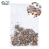 High Brightness Mixed Size 1000 / Pack Crystal Transparent AB Non-Thermal Modification Flat Bottom Diamond Nail 3D Nail Art 350