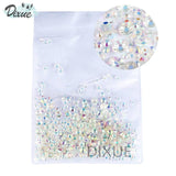 High Brightness Mixed Size 1000 / Pack Crystal Transparent AB Non-Thermal Modification Flat Bottom Diamond Nail 3D Nail Art 350