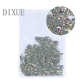 High Brightness Mixed Size 1000 / Pack Crystal Transparent AB Non-Thermal Modification Flat Bottom Diamond Nail 3D Nail Art 350