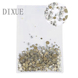 High Brightness Mixed Size 1000 / Pack Crystal Transparent AB Non-Thermal Modification Flat Bottom Diamond Nail 3D Nail Art 350