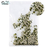 High Brightness Mixed Size 1000 / Pack Crystal Transparent AB Non-Thermal Modification Flat Bottom Diamond Nail 3D Nail Art 350
